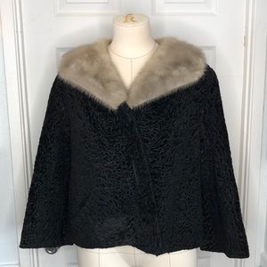 Vintage Bullocks Persian Lamb mink coat Sz M
